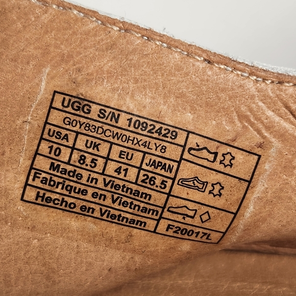 UGG Women's Kamile Sandal 10 White Leather Chris Cross Adjustable Comfort Shoe - Picture 3 of 11